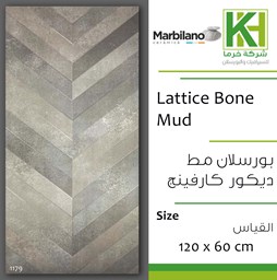 Show details for Indian decor porcelain tile 60x120 cm Lattice Bone Mud Picture of Indian decor porcelain tile 60x120 cm Lattice Bone Mud