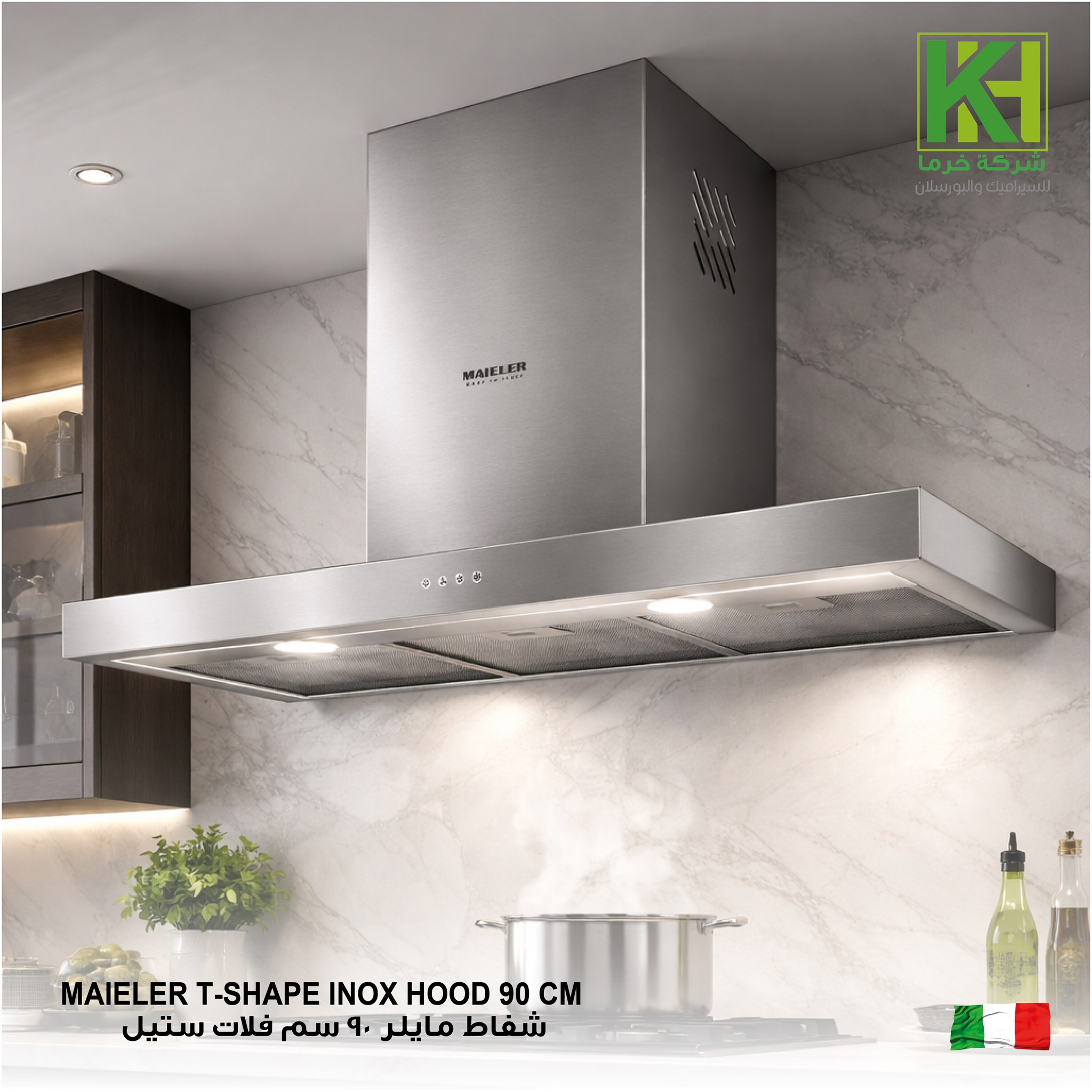 Picture of MAIELER T-SHAPE INOX HOOD 90 CM