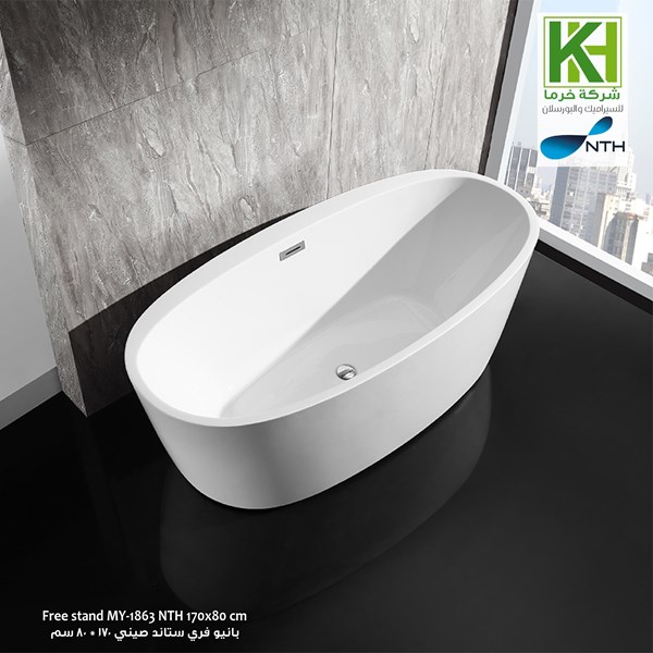 Picture of Free-standing bathtub, NTH MY-1863 | 170 cm
