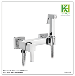 Picture of Mixer tap with Chrome 10 cm Bidet Sprayer Set.