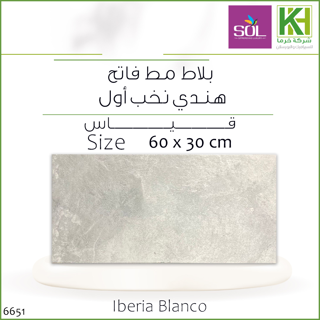 Picture of Indian light matte wall tiles 60x30cm Iberia Blanco