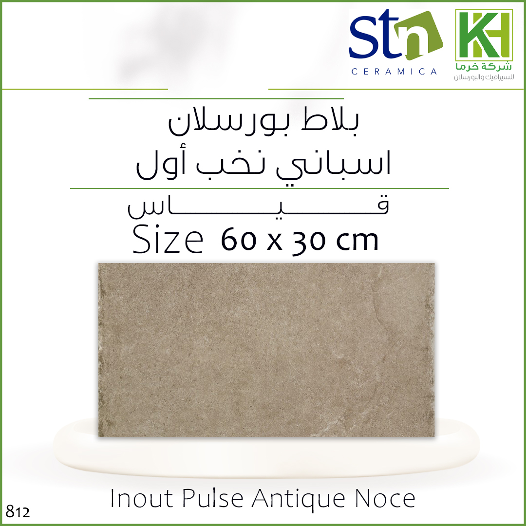 Picture of Spanish Porcelain matte tile 60x30cm Inout Pulse Antique Noce